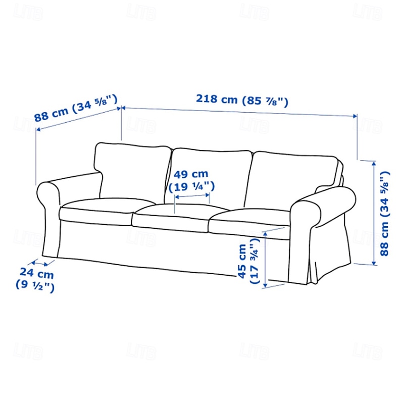 3 Seater Sofa Cover 100% Pure Cotton Floral Quilted Slipcovers for 3-Seater Sofa  LITB PRIME cover Ektcover3