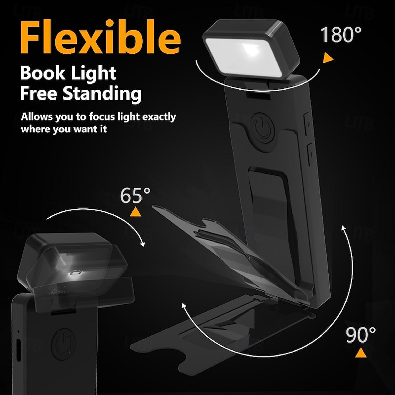 Reading Light Rechargeable Book Light for Reading Clip-on LED Bookmark Lamp with 3 Light Colors2