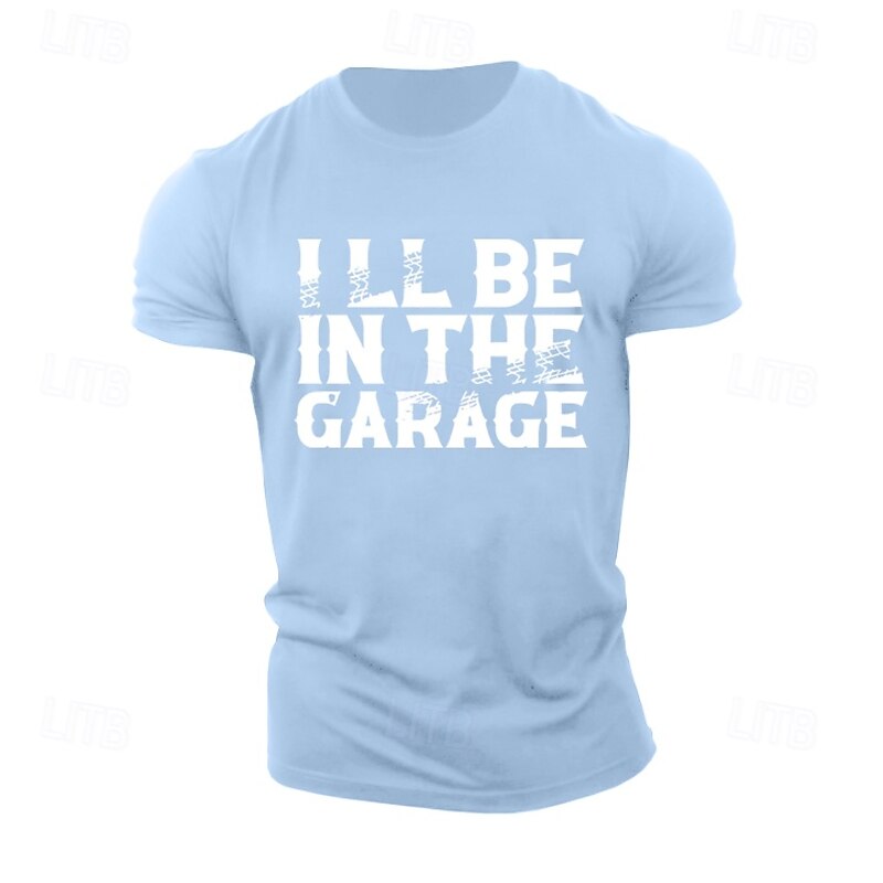 Men's 'I'll Be In The Garage' Graphic T-Shirt - Funny Short Sleeve Tee for Car Guys & Hobbyists4