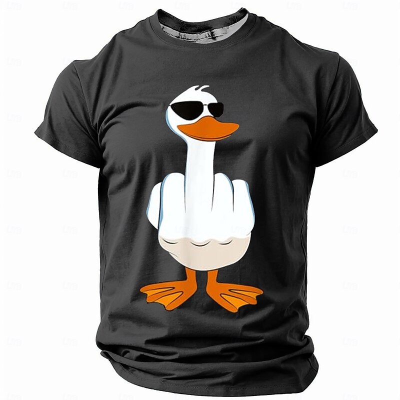 Men's Animal Funny T Shirt Short Sleeve T shirt 3D Print Crew Neck Shirt Retro Vintage Casual Street Style Street Sports Outdoor Casual Black Blue Orange Spring & Summer Clothing Apparel S M L XL 2XL4