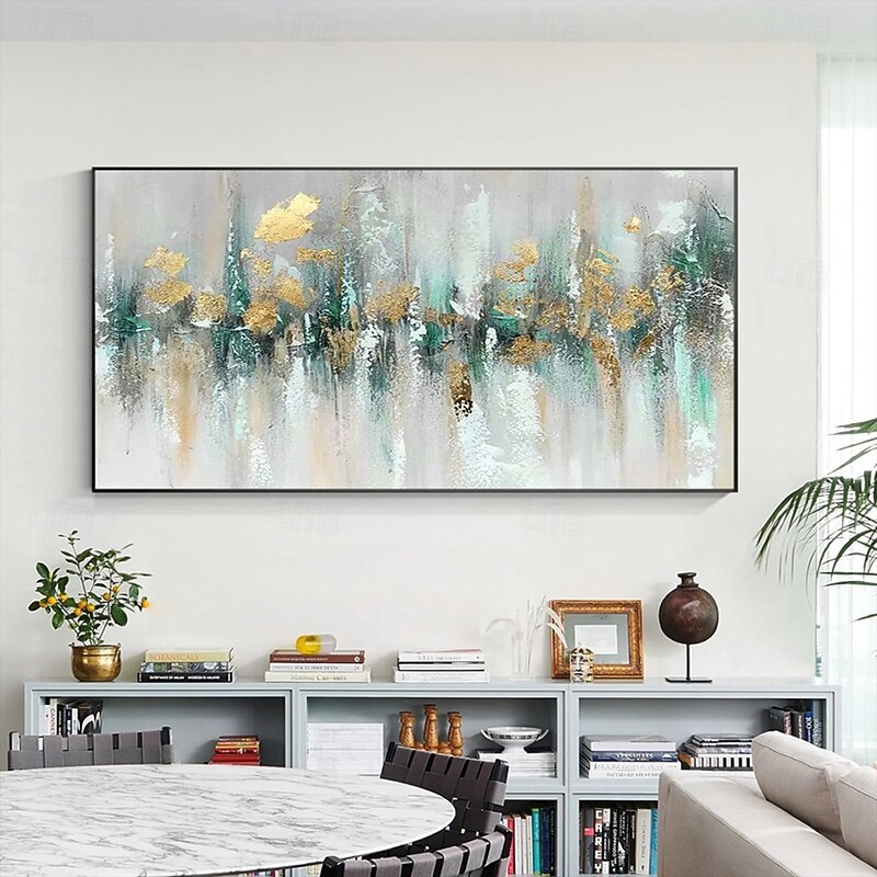 Mintura Handmade Golden Tuxture Oil Paintings On Canvas Wall Art Decoration Modern Abstract Picture For Home Decor Rolled Frameless Unstretched Painting2