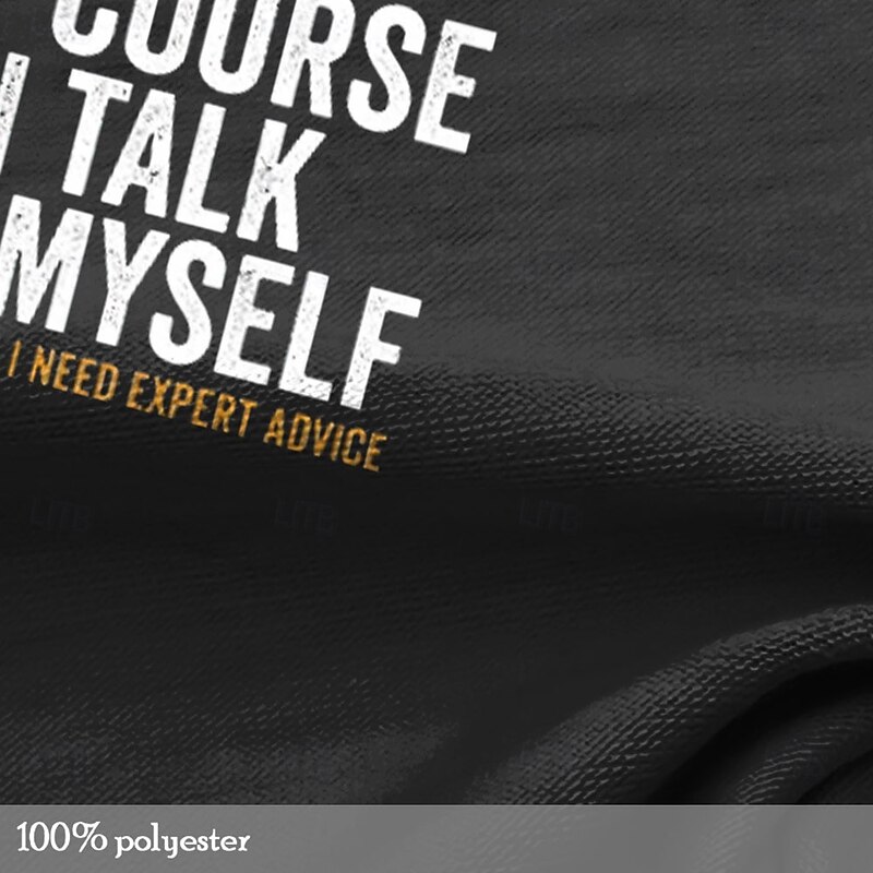Men's Long Sleeve Henley Shirt, Funny 'Of Course I Talk To Myself Sometimes I Need Expert Advice' Humorous Graphic Tee3