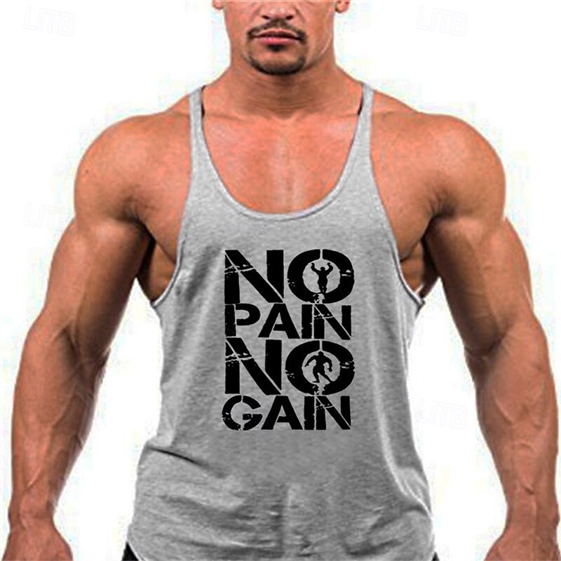 Men's Workout Tank Top Running Tank Top Gym Tank Top Sleeveless Vest / Gilet Casual Athleisure Graphic Quick Dry Soft Breathable Gym Workout Walking Jogging Sportswear Activewear Black White Yellow4