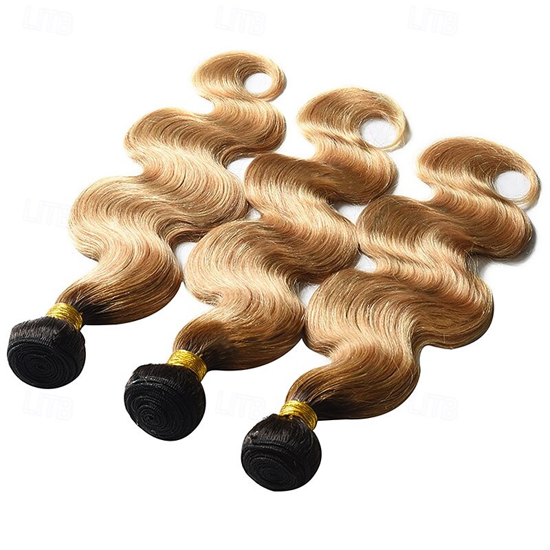 Brazilian Human Hair Bundle T1B/30# Body Wave Human hair 14-28 Inches 300g Colorful 3 Bundles2
