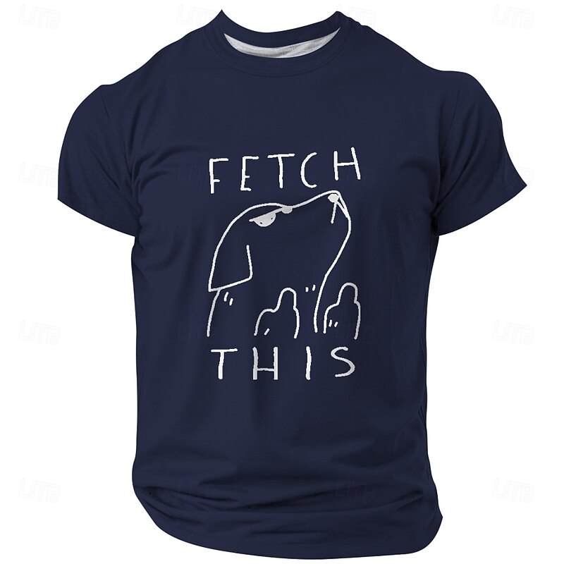 Men's Dog Funny T Shirt Short Sleeve T shirt 3D Print Crew Neck Shirt Retro Vintage Casual Street Casual Bar Black White Dark Blue Spring & Summer Clothing Apparel S M L XL XXL XXXL4