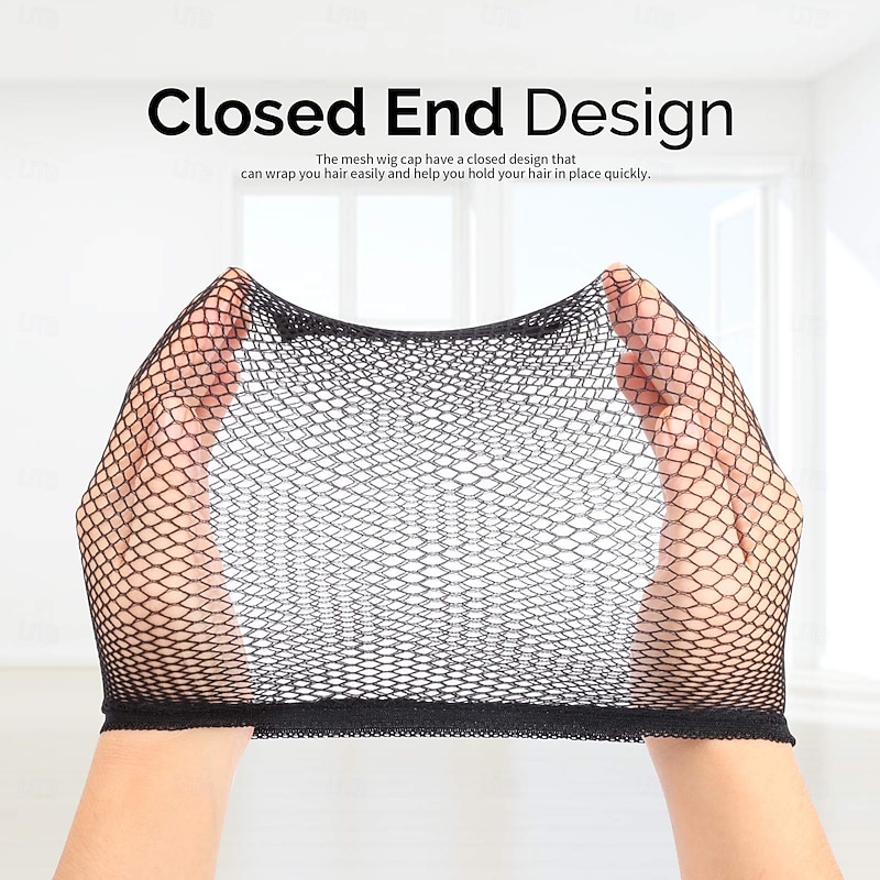 6PCS Wig Cap, 6PCS Black Mesh Wig Cap Net, Closed End Hair Mesh Net, Liner Weaving Caps for Women, Men, Kids, Wig Caps for Halloween, Cosplay3
