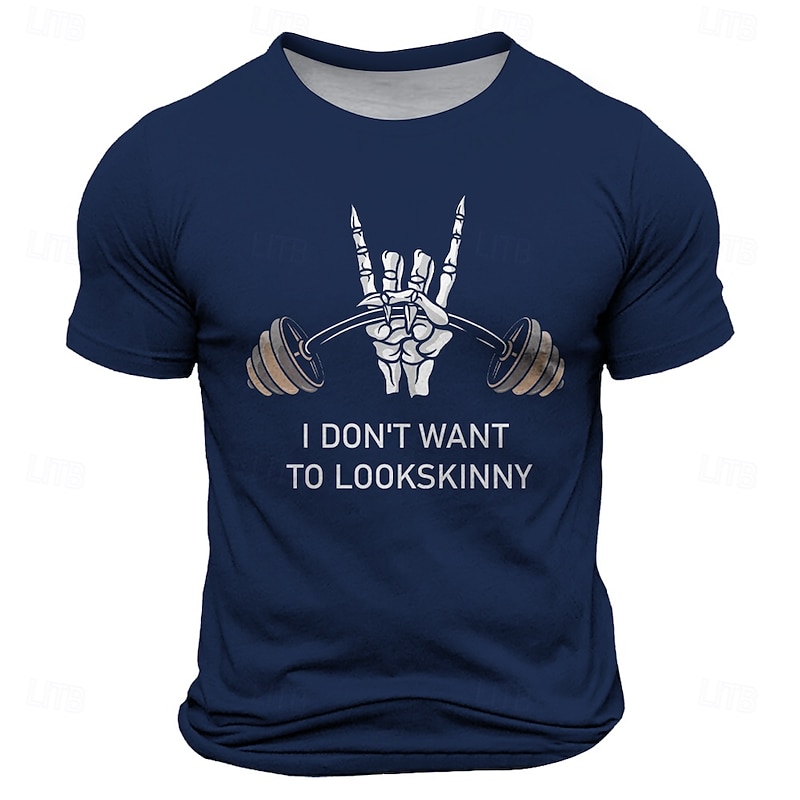 Men's Funny Slang T Shirt Short Sleeve T shirt 3D Print Crew Neck Shirt Retro Vintage Casual Street Casual Bar Black Burgundy Blue Spring & Summer Clothing Apparel S M L XL XXL XXXL