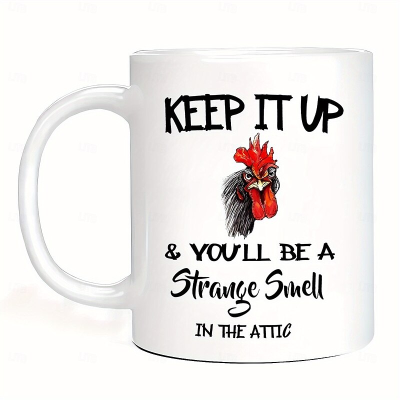 Chicken Coffee Mug - Personalized Ceramic Mug, Novelty Design for Summer and Winter Drinks - Cute Couple Style, 11 oz - Ideal Party Favor and Christmas Gift4