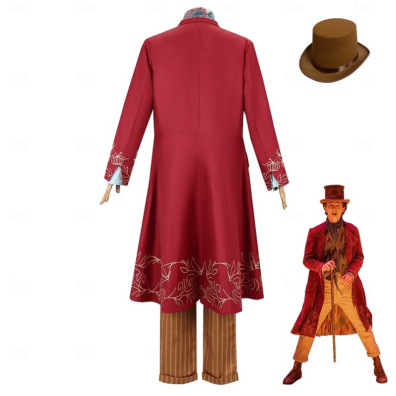 Charlie and the Chocolate Factory Wonka Willy Wonka Cosplay Costume Outfits Cosplay Movie Cosplay for Men's Boys Kid's Adults' Carnival Masquerade Event / Party Masquerade3