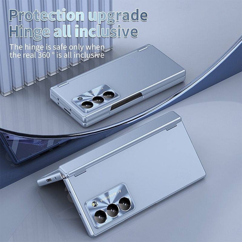 Phone Case For Samsung Galaxy Z Fold 7 Z Fold 6 Z Fold 5 Z Fold 4 Z Fold 3 Back Cover with Screen Protector Magnetic Full Body Protective Retro Armor PC2