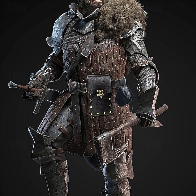 Retro Vintage Medieval Renaissance Waist Belt Scabbard Belt Pouch Ranger Alquimista Fancy Dress Men's Women's Halloween Carnival Performance LARP Adults' Belt Sscabbard Magic Bottle4