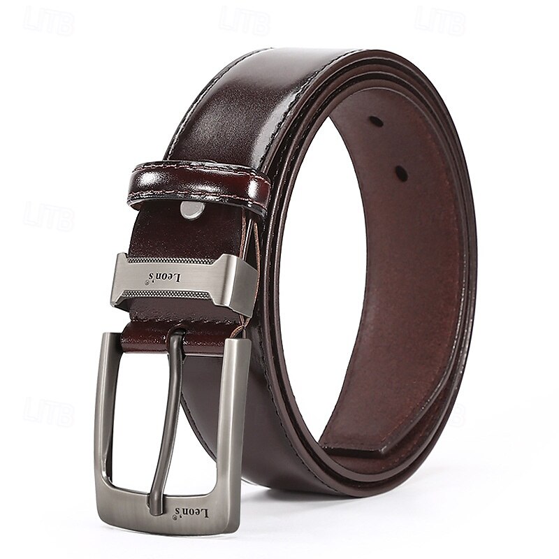 Men's Belt Waist Belt Black PU Alloy Durable Adjustable Plain Outdoor Daily3
