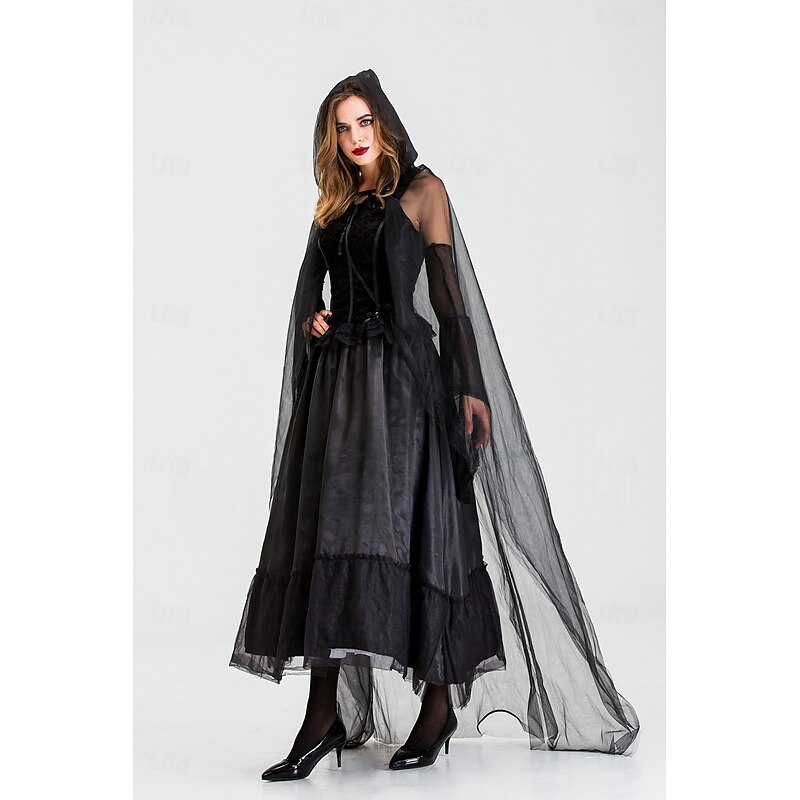 Witch Vampire Ghost Bride Halloween Cosplay Costume Party Costume Masquerade Walpurgis Night Outfits Cosplay Adults' Women's Masquerade Mardi Gras Performance Party Halloween Easy Halloween Costumes2