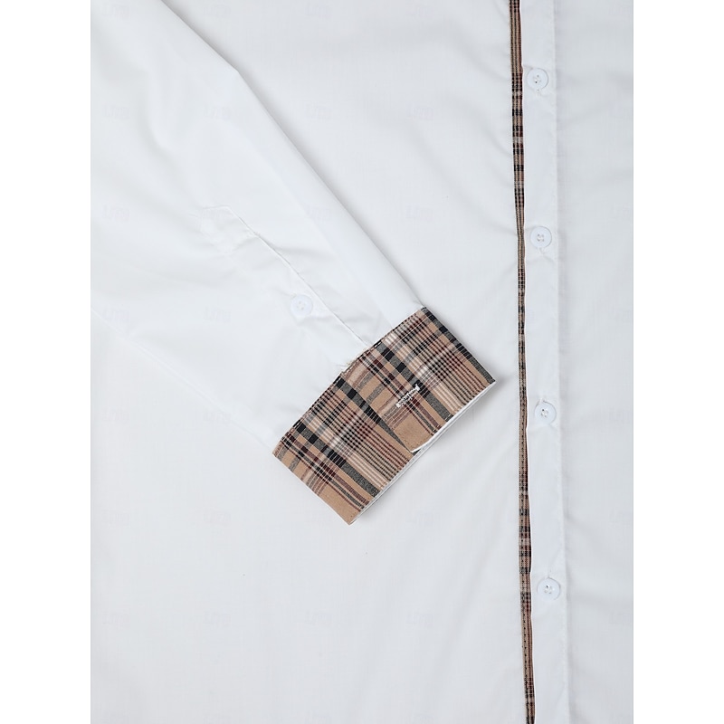 Men's Shirt Dress Shirt Button Up Shirt Casual Shirt Black White Pink Navy Blue Long Sleeve Plain Collar Daily Vacation Clothing Apparel Fashion Casual3