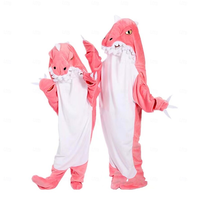 Couples Dinosaur Shark Halloween Group Family Costumes Kid's Adults' Unisex Funny Costume Party Home Wear Halloween Carnival Easy Halloween Costumes4