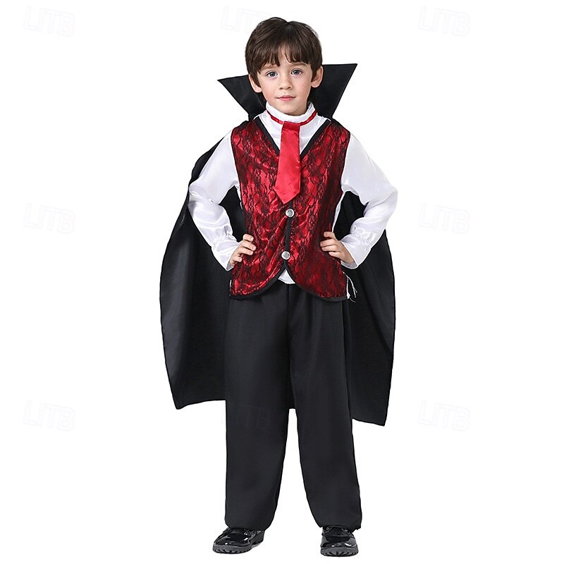 Vampire Halloween Costume Medieval Kid's Boys' Carnival Masquerade Easy Halloween Costumes Dress Up3