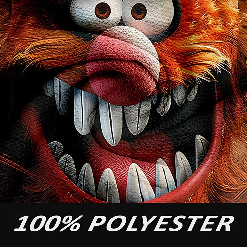 Men's Animal Cartoon Optical Illusion Sweat Shorts Beach Shorts Terry Shorts Mid Waist Vintage Casual Daily Holiday Streetwear Drawstring Elastic Waist 3D Print Designer Clothing Apparel3