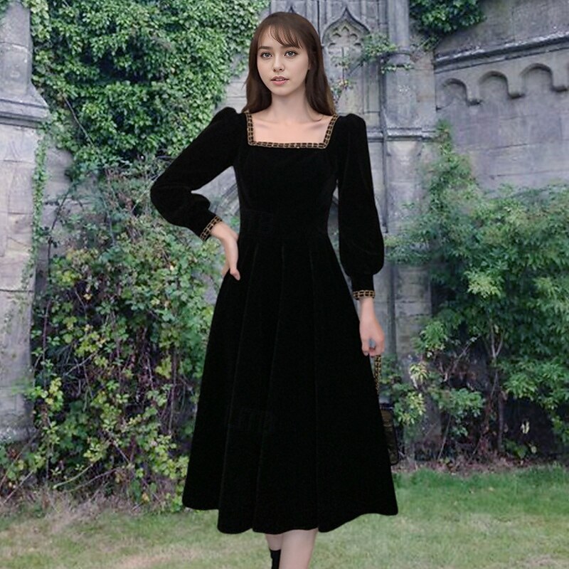 Elegant Dress Solid Color Fancy Dress Women's Carnival Masquerade Party / Evening Adults' Dress