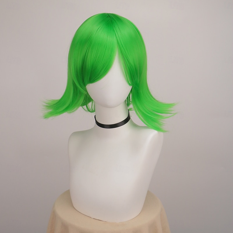 Cosplay Costume Wig Inside Out 2 Straight Short Bob Wig Short Embarrassment Ennui Disgust Envy Sadness Synthetic Hair Kid's Multi-color St.Patrick's Day Wigs Halloween Wigs