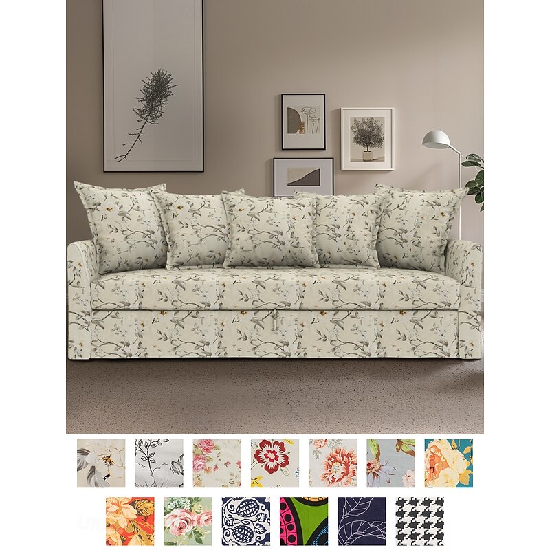 100% Cotton Floral Sofa Cover Quilted Cotton Slipcovers HOLcover LITB PRIME cover