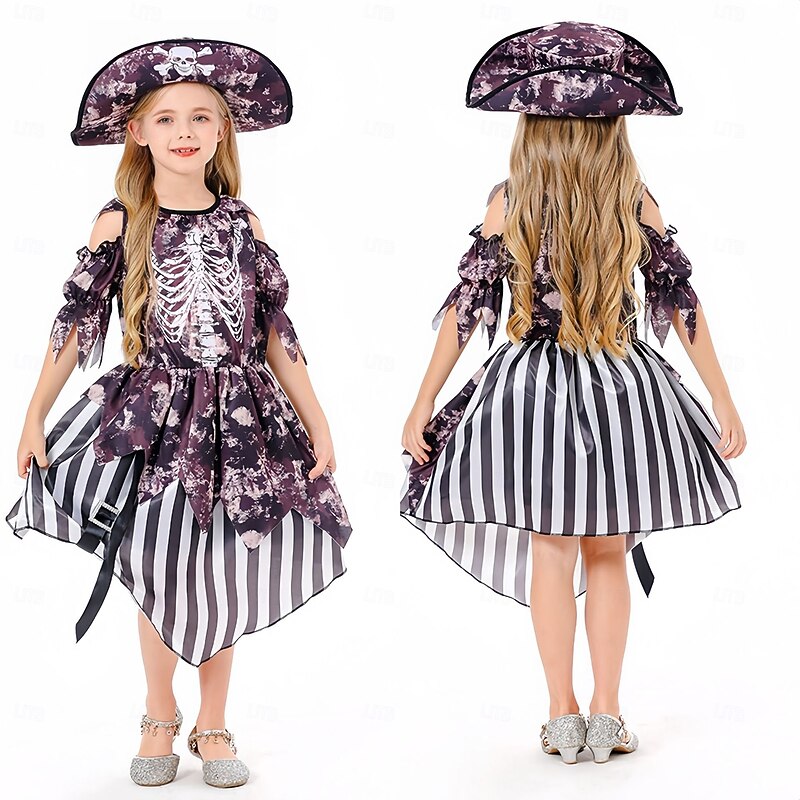 Pirate Halloween Dress Costume Dress Up Kid's Girls' Masquerade Party / Evening Easy Halloween Costumes Dress Up
