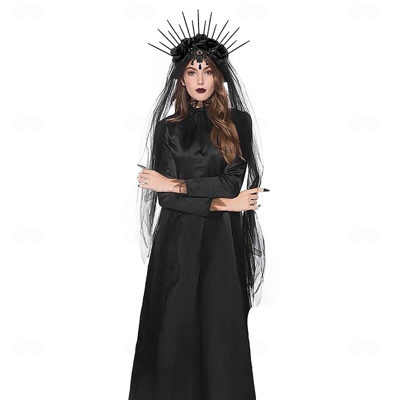 Ghost Bride Halloween Halloween Props Headband Halloween Horror Adults' Women's Halloween Carnival Easy Halloween Costumes Dress Up4