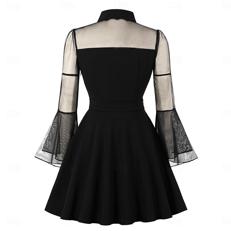 Punk & Gothic Dress Solid Color Fancy Dress Women's Halloween Carnival Party / Evening Adults' Dress2
