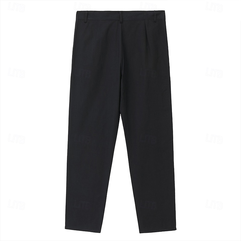 Men's Trousers Chinos Summer Pants Casual Pants Zipper Plain Comfort Breathable Full Length Casual Daily Holiday Fashion Basic Black Khaki Micro-elastic3