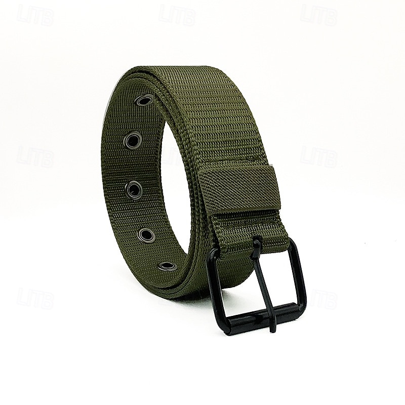 Men's Tactical Belt Waist Belt Black Blue Nylon Alloy Durable Adjustable Plain Outdoor Daily2