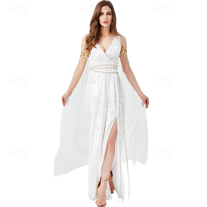 Retro Vintage Ancient Greek Ancient Rome Dress Cosplay Costume Venus Greek Goddesses Fancy Dress Women's Walpurgis Night Masquerade Bachelorette Party Adults Dress4