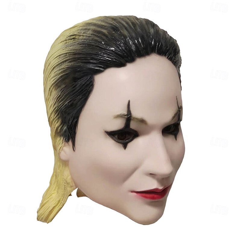 Harley Quinn Clown Halloween Mask Joker: Folie à Deux Joker 2 Scary Costume Adults' Men's Women's Halloween Carnival Easy Halloween Costumes Dress Up2