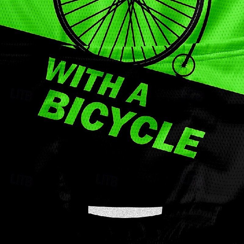 Men's Cycling Jersey Letter & Number Short Sleeve Bike Tee Tshirt Jersey with 3 Rear Pockets Mountain Bike MTB Quick Dry Anatomic Design Wicking Breathable Sports Pink Red Green Clothing Apparel3