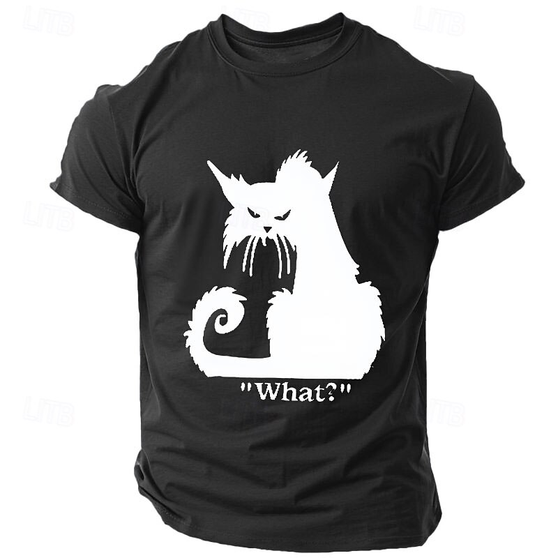 Men's Grumpy Cat "What?" Graphic Short Sleeve T-Shirt3