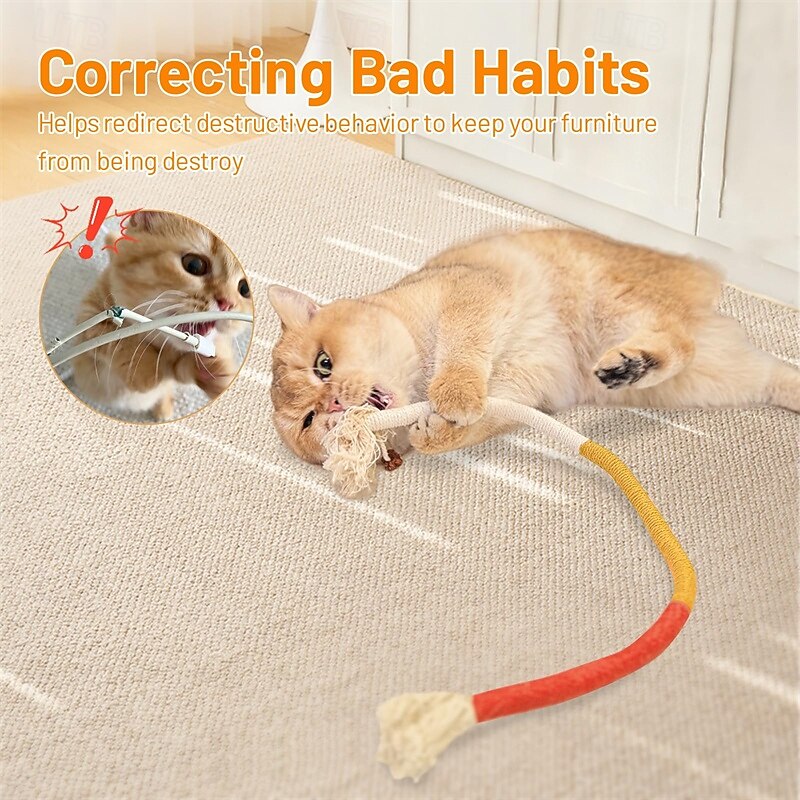 Sisal Rope Cat Toys 3 Pack Bite-Resistant Catnip Toys Cat Toys for Bored Indoor Cats Safe Teeth Cleaning Chew Cat ToyInteractive Cat Kicker Toys for Indoor Cats Kitten Toys 27inch All Breeds4