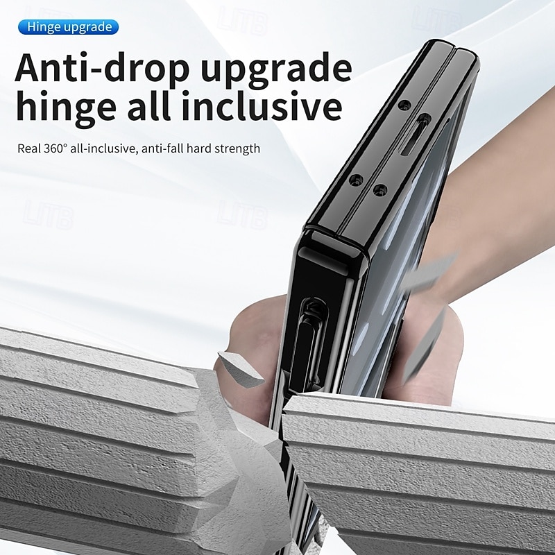 Phone Case For Samsung Galaxy Z Fold 6 Z Fold 5 Z Fold 4 Z Fold 3 Back Cover with Stand Holder with Screen Protector Magnetic Retro Armor PC Metal4