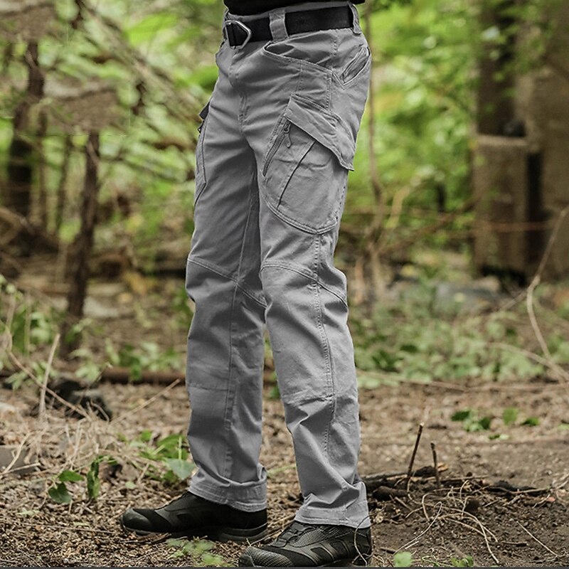 Men's Cargo Pants Tactical Pants Trousers Hiking Pants Buttons Multi Pocket Plain Wearable Outdoor Daily Camping & Hiking Fashion Classic Gray Green Black