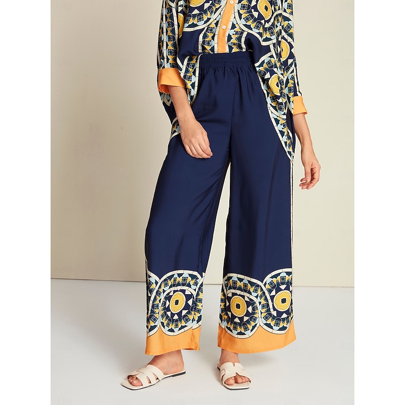 Satin Casual Wide Leg Maxi Pants4