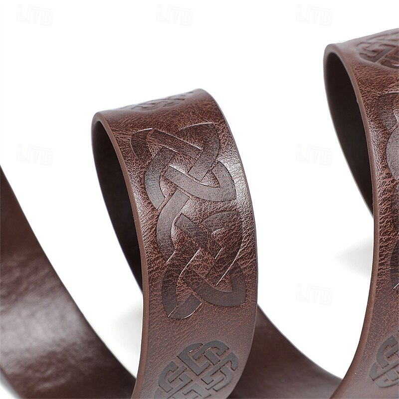 Men's Belt Waist Belt Black Brown PU Vintage Durable Adjustable Plain Outdoor Daily4