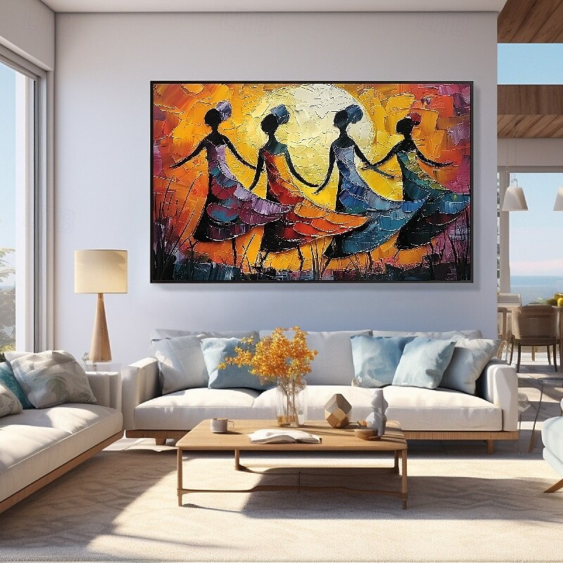 Ballet dancers oil painting hand painted Canvas Art Graceful Companions Abstract Painting Of Two Friends Modern Decor handmade Minimalist artwork oil painting Wall Art Modern Canvas Art for livng room2
