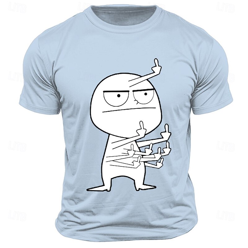 Men's Funny Humor T Shirt Tee Top 100% Cotton Short Sleeve Graphic Shirt Black White Dark Grey Comfortable Tee Street Sports Outdoor Fashion Designer Clothing4