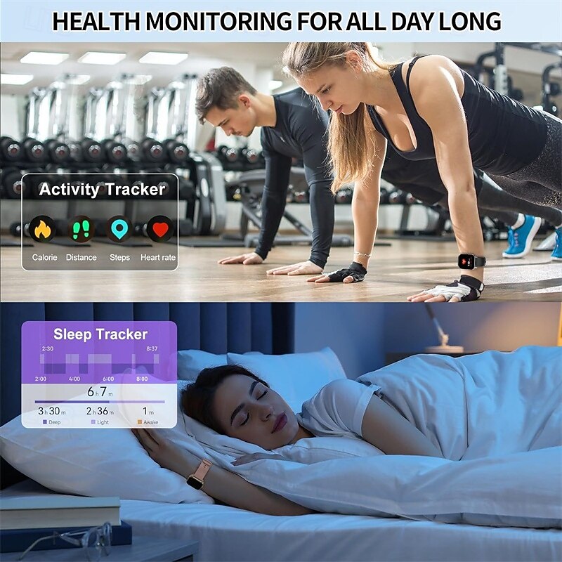 Smart Watch Waterproof Fitness Sport Watch P2 Heart Rate Tracker Call Message Reminder Bluetooth Smartwatch For IOS Android4