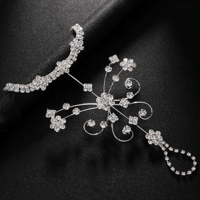 Women's Tennis Bracelet Ring Bracelet / Slave bracelet Classic Butterfly Precious Fashion Luxury Rhinestone Bracelet Jewelry Silver / Gold For Gift Daily Engagement4