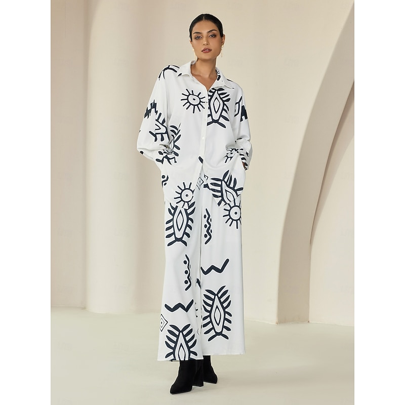 Abstract Art White Raglansleeve Shirts2