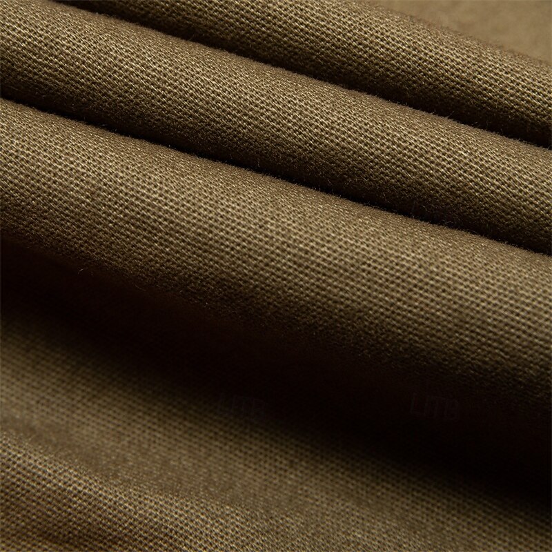 Men's Cargo Shorts Capri Pants Hiking Shorts Zipper Pocket Leg Drawstring Plain Comfort Breathable Outdoor Daily Going out Casual Big and Tall Army Yellow Black2