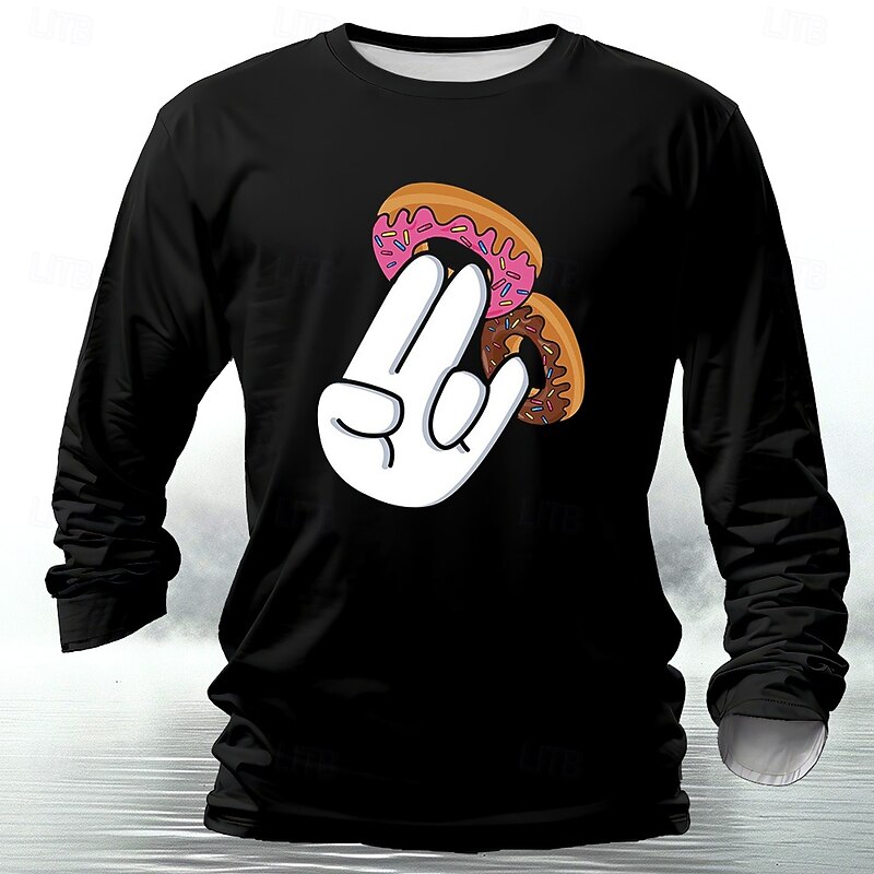 Men's Adult Humor Funny Slang T shirt Henley Shirt Long Sleeve T shirt 3D Print Crew Neck Shirt Designer Retro Vintage Street Casual Daily Black Summer Spring Fall Clothing Apparel S M L XL XXL XXXL