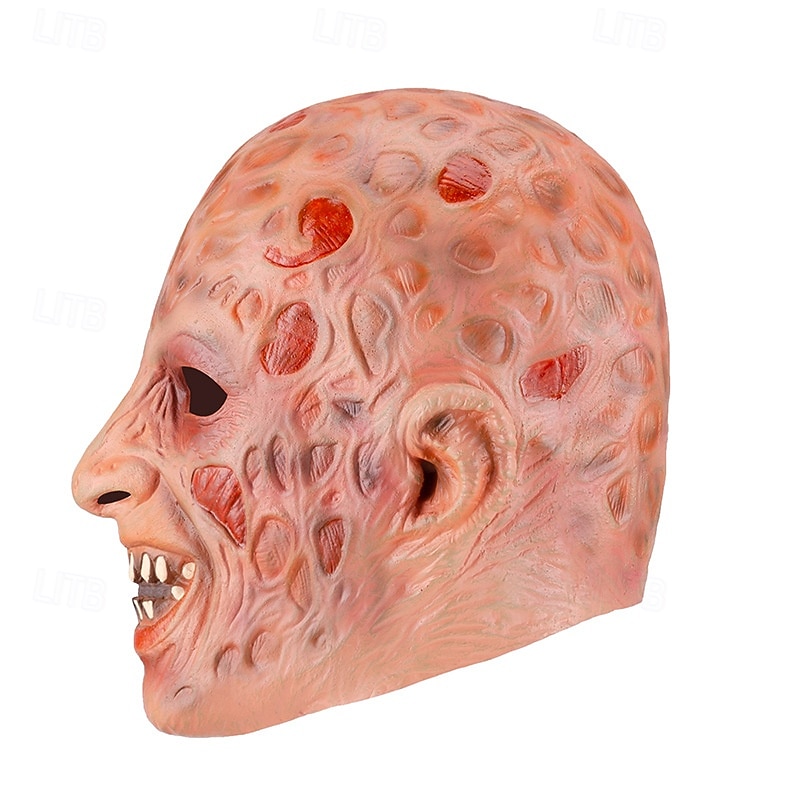 Halloween Burned Monster Mask for Adults, Realistic Scary Costumes Latex Face Mask with Glove and Hat, Creepy Horror Headgear for Bar Parties, Masquerade, and Haunted House Events2