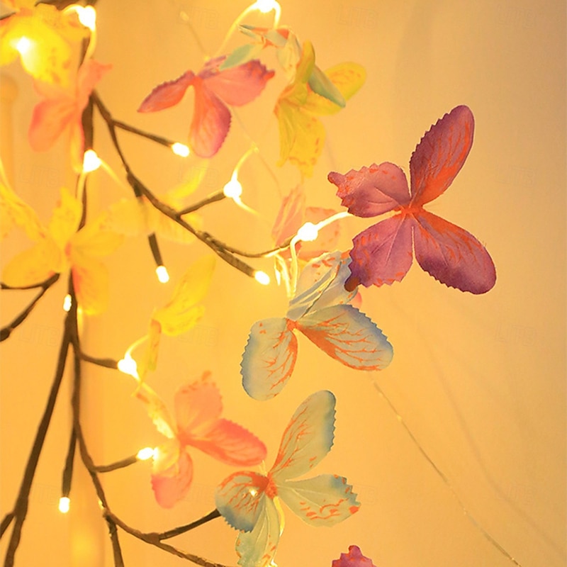 LED Butterfly Vine Lamp Tree Branch Lamp with Flexible Shape Butterfly Vine Strip Lamp for Interior Decoration Wall Decoration Romantic Atmosphere Lamp Night Light Festival Party Decoration Lamp USB Powered4