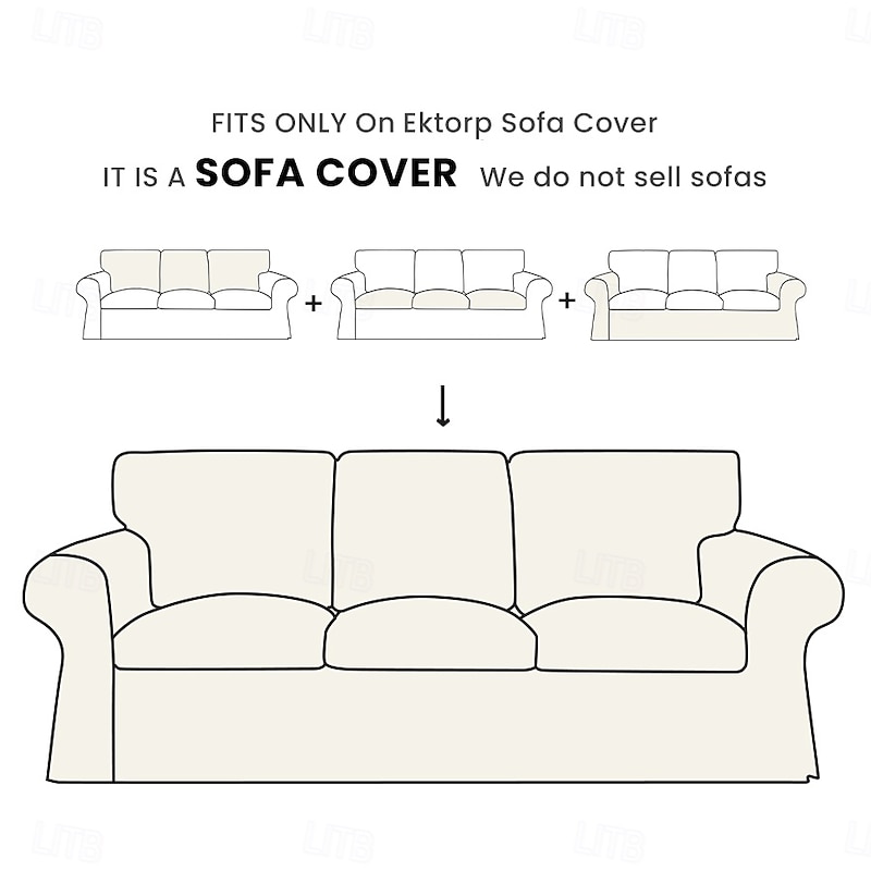 Ektorp Sofa Cover for Armchair, Loveseat, 3 Seat, Cotton Cover for The   Ektorp Chair, Arm Chair One Seat Couch Slipcover Replacement Not Fit  LITB PRIME cover Ektcover2
