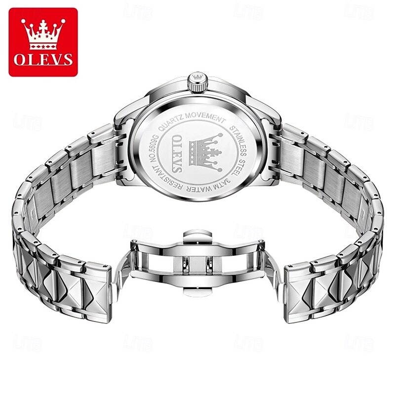 OLEVS Men Quartz Watch Minimalist Fashion Business Wristwatch Luminous Calendar Date Week Waterproof Steel Watch2