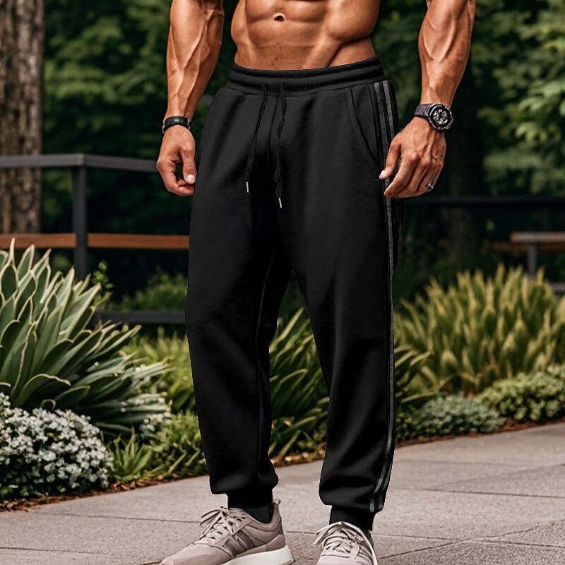 Men's Sweatpants Joggers Trousers Pocket Drawstring Elastic Waist Plain Comfort Sports Outdoor Daily Fashion Casual Black Light Grey Micro-elastic2